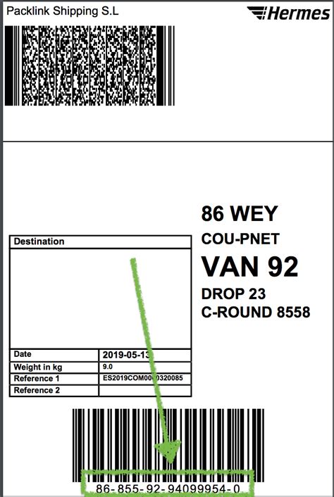 hermes return label.